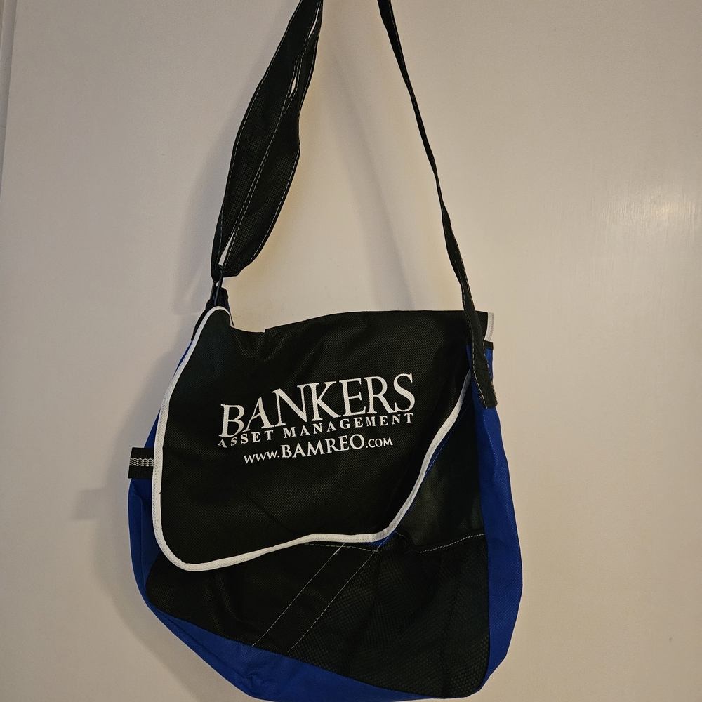 Bakers Black and Blue Messenger Bag